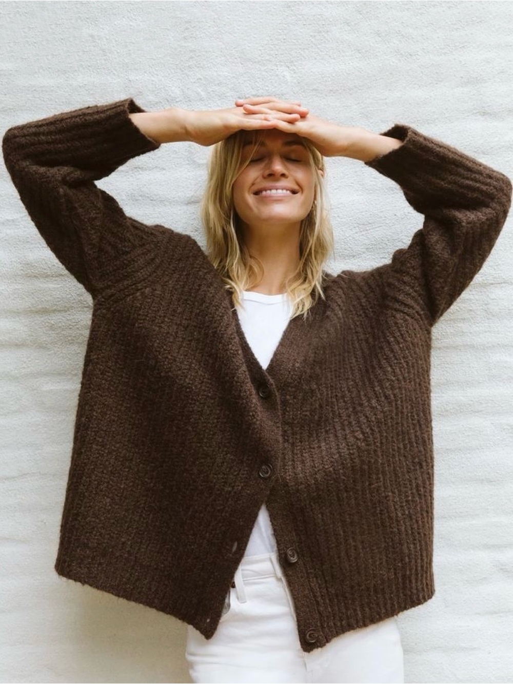 Jenni Kayne Cocoon Cardigan in Cocoa